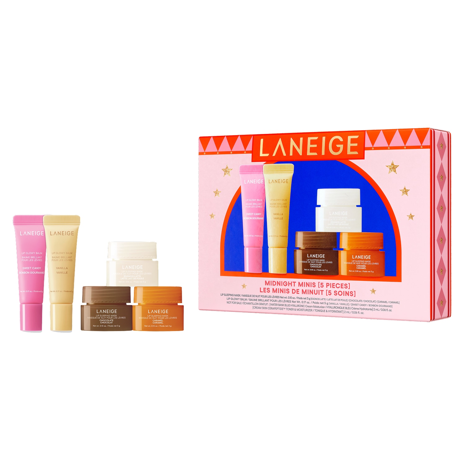 MIDNIGHT MINIS (SET MINI MASCARILLAS NOCTURNAS PARA LABIOS)